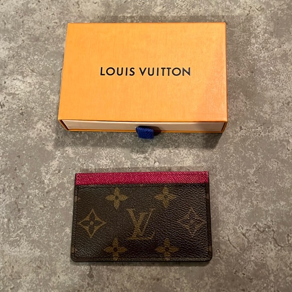 BRAND NEW! Authentic Louis Vuitton Fuchsia Card Holder - Picture 1 of 5